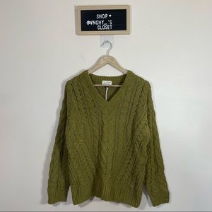 Olive Crewneck Pullover Sweater Universal Thread